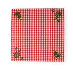 Christmas Tree Gingham Paper Luncheon Napkins - 20 Per Package