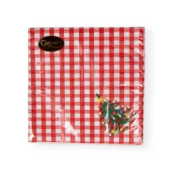 Christmas Tree Gingham Paper Luncheon Napkins - 20 Per Package