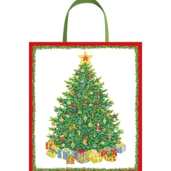 Christmas Tree Large Gift Bag 10"L x 4.75"W x 11.75"H - includes 1 bag