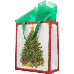 Christmas Tree Large Gift Bag 10"L x 4.75"W x 11.75"H - includes 1 bag