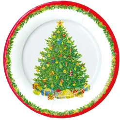 Christmas Tree Paper Dinner Plates - includes 8 Paper Dinner Plates