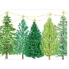 Christmas Tree with Lights Rectangle Paper Placemats - 12 Per Package