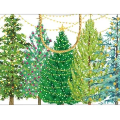 Christmas Trees with Lights Small Gift Bag - 1 Each