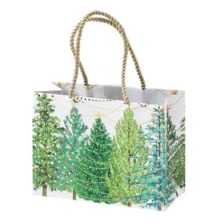 Christmas Trees with Lights Small Gift Bag - 6 Each