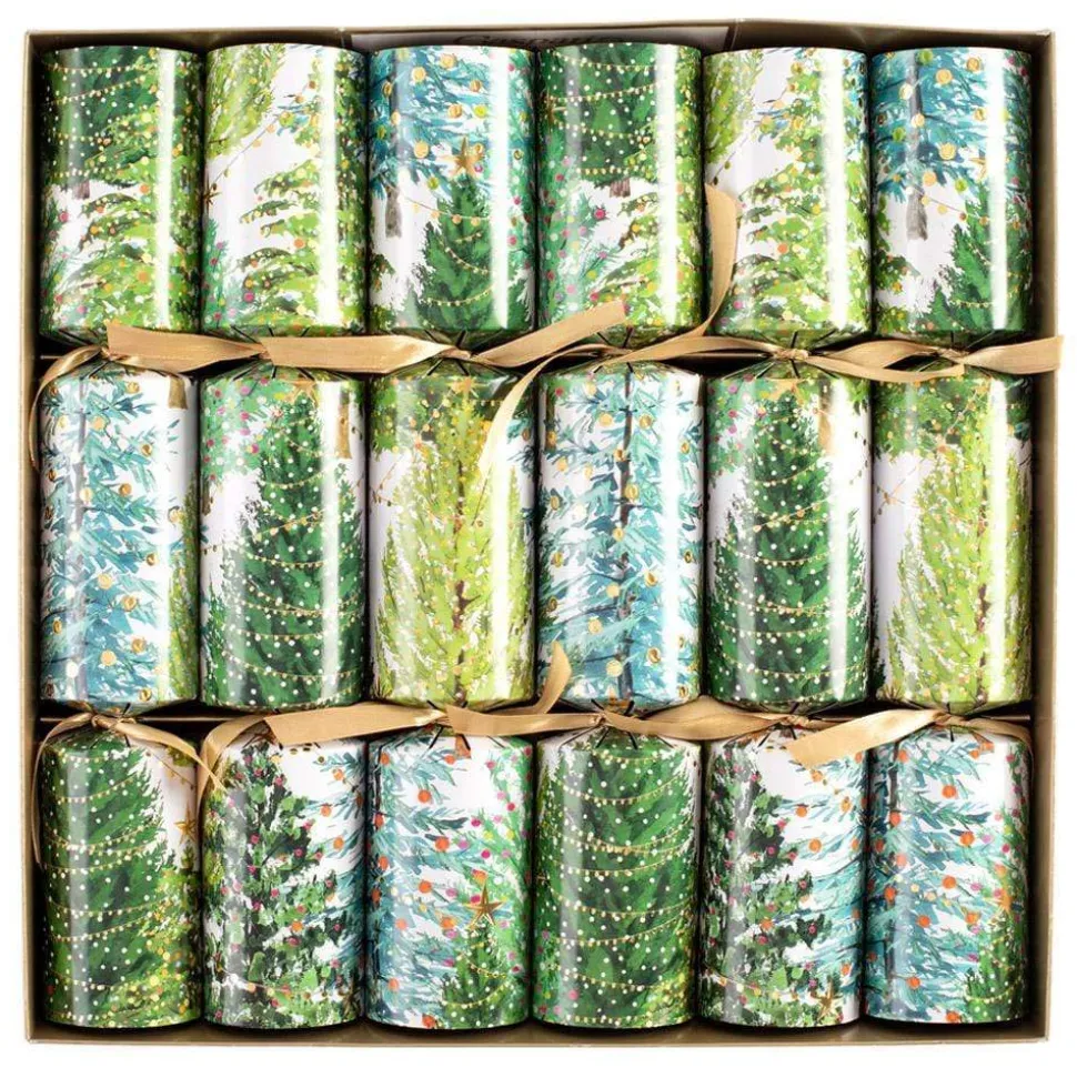 Christmas Trees with Lights Celebration Christmas Crackers - 6 Per Box