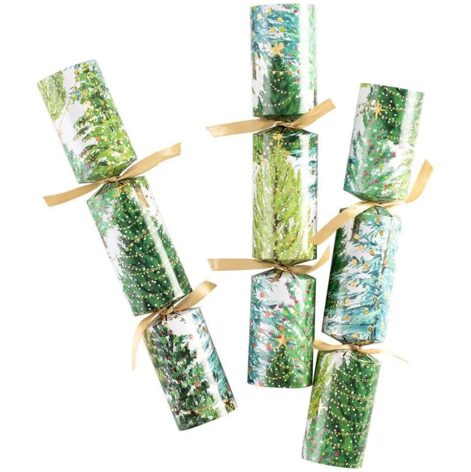 Christmas Trees with Lights Celebration Christmas Crackers - 6 Per Box