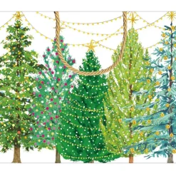 Christmas Trees with Lights Large Gift Bag - 1 Each