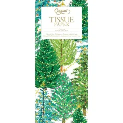 Christmas Trees with Lights Tissue Paper - 4 Sheets Included