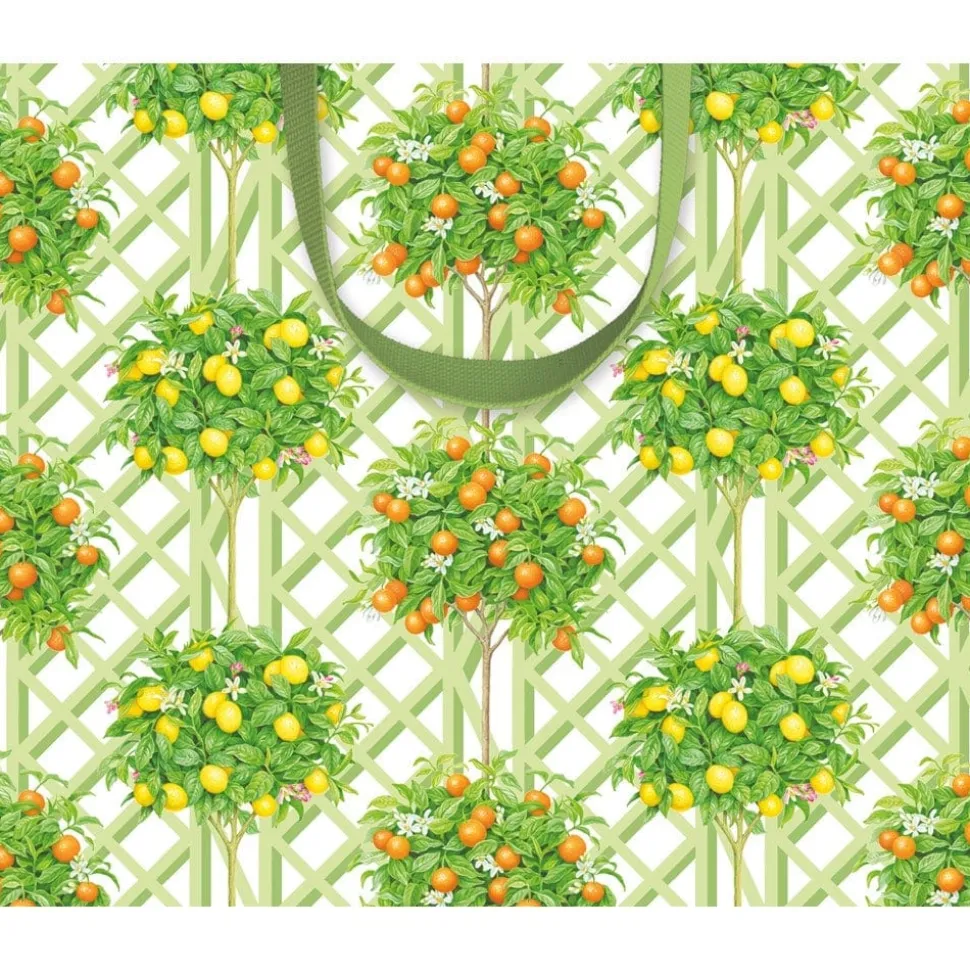 Citrus Topiaries Large Gift Bag in White - 1 Each