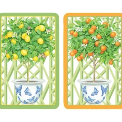 Citrus Topiaries Large Type Playing Cards - 2 Decks Included