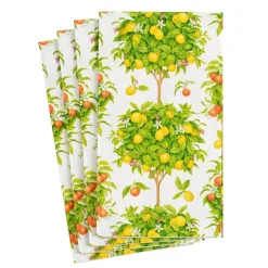 Citrus Topiaries Paper Guest Towel Napkins in White - 15 Per Package