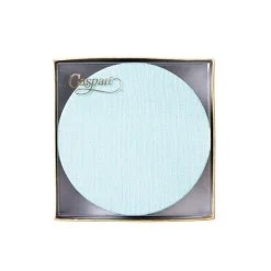 Classic Canvas Felt-Backed Coasters in Aqua - 8 Per Box