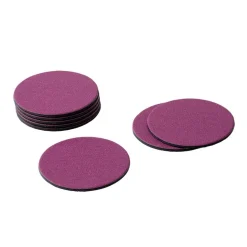 Classic Canvas Felt-Backed Coasters in Aubergine - 8 Per Box