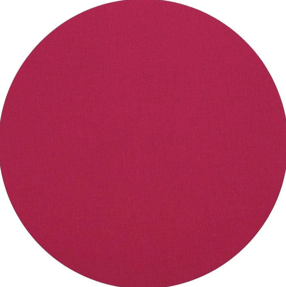 Classic Canvas Round Felt-Backed Placemat in Fuchsia - 4 Each