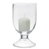 Classic Footed Hurricane and Candle