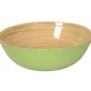 Classic Lacquered Bamboo Bowl in Pastel Green - 1 Each
