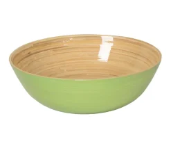 Classic Lacquered Bamboo Bowl in Pastel Green - 1 Each