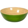 Classic Lacquered Bamboo Bowl in Grass Green - 1 Each