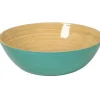 Classic Lacquered Bamboo Bowl in Light Blue - 1 Each