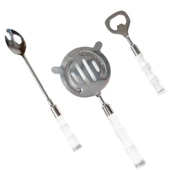 Clear Bamboo Handle Bar Tools Set