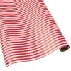 Club Stripe Reversible Gift Wrapping Paper in Red & Green - 30" x 8' Roll