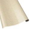 Club Stripe Reversible Gift Wrapping Paper in Gold & Silver - 30" x 8' Roll