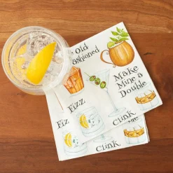 Cocktail Hour Boxed Paper Cocktail Napkins - 40 Per Box