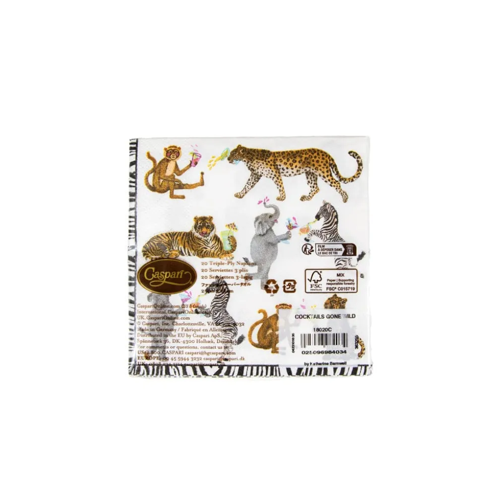 Cocktails Gone Wild Cocktail Napkins - 20 Per Package