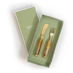 Coffee Resin Spreader & Hors d'oeuvre Fork - Set of 2