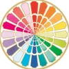 Color Wheel Round Paper Placemats - 12 Per Package