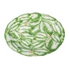 Compagnia Platter in Green and White Leaf - Large