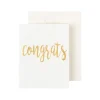 Congrats Script Gift Enclosure Cards in Gold Foil - 4 Mini Cards & 4 Envelopes