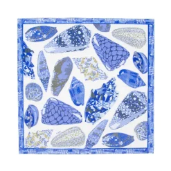 Coquillage Blue Cocktail Napkins - 20 Per Package