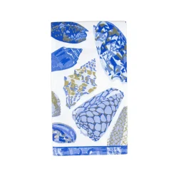 Coquillage Blue Guest Towel Napkins - 15 Per Package