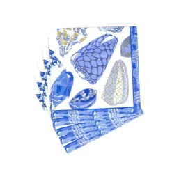 Coquillage Blue Luncheon Napkins - 20 Per Package