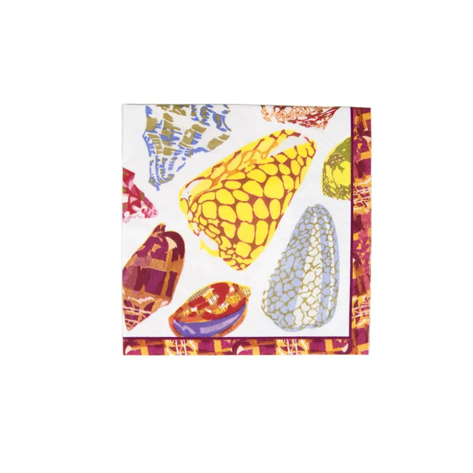 Coquillage Purple Luncheon Napkins - 20 Per Package