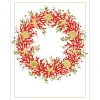 Coral And Shell Wreath Foil Classic Embossed Boxed Christmas Cards - includes 10 cards & envelopes