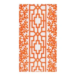 Coral And Trellis Coral Guest Towel Napkins - 15 Per Package