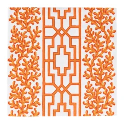 Coral And Trellis Coral Luncheon Napkins - 20 Per Package