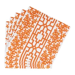 Coral And Trellis Coral Luncheon Napkins - 20 Per Package