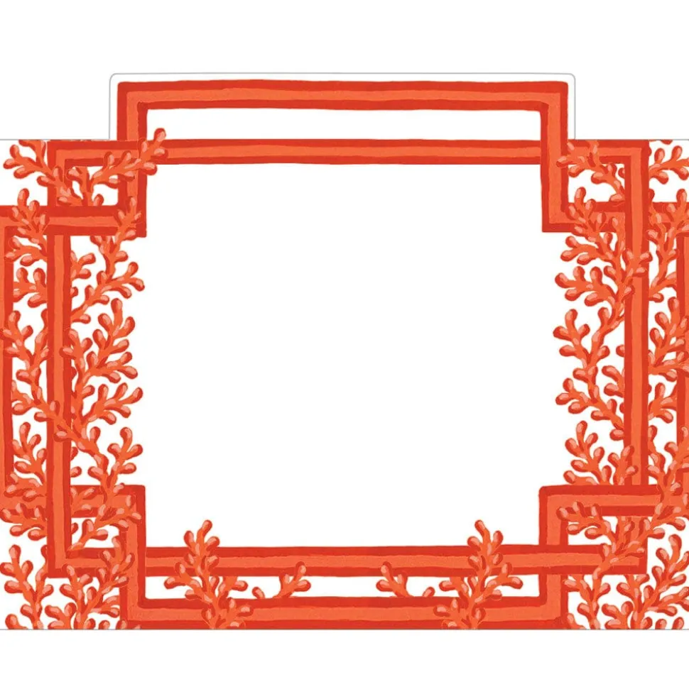 Coral And Trellis Coral Place Cards - 8 Per Package