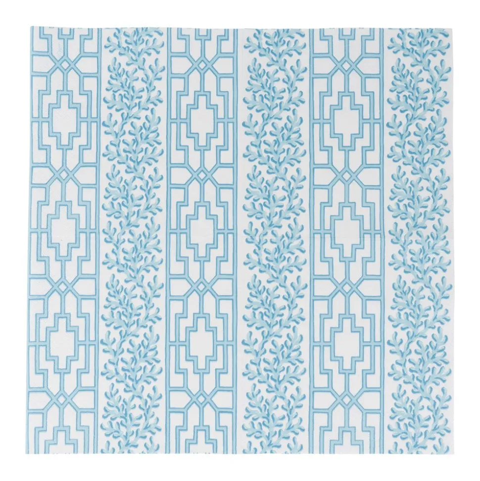 Coral And Trellis Robin's Egg Luncheon Napkins - 20 Per Package