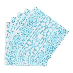 Coral And Trellis Robin's Egg Cocktail Napkins - 20 Per Package