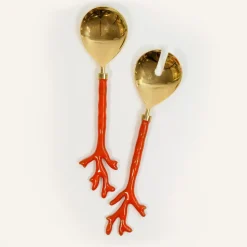 Coral Serving Spoons - Set of 2