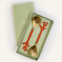 Coral Serving Spoons - Set of 2
