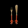 Coral Spreader & Hors d'oeuvre Fork - Set of 2