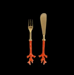 Coral Spreader & Hors d'oeuvre Fork - Set of 2