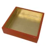 Coral With Gold Lacquer Luncheon Napkin Holders