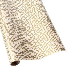 Coromandel Gift Wrapping Paper in Pearl - 30" x 8' Roll