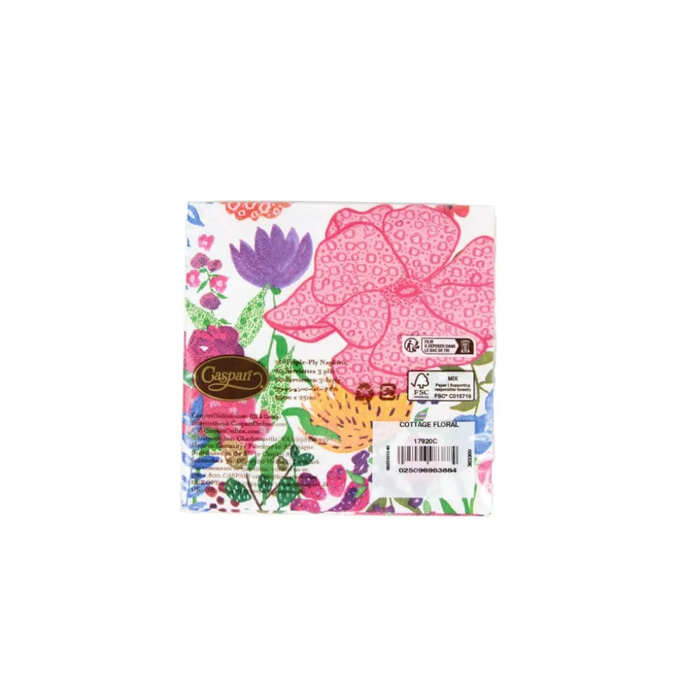 Cottage Floral Cocktail Napkins - 20 Per Package